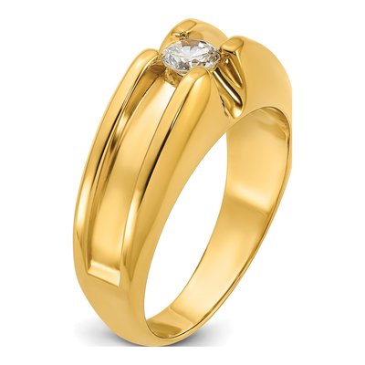 Men's 14K Yellow Gold Diamond Ring Mounting – view 8
