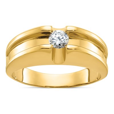 Men's 14K Yellow Gold Diamond Ring Mounting