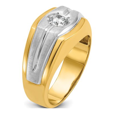 Men's 14K Two-Tone Gold 1/3 ct tw Diamond Ring – view 8