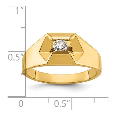Men's 14K Yellow Gold 1/4 ct tw Diamond Ring – view 3
