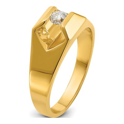 Men's 14K Yellow Gold 1/4 ct tw Diamond Ring – view 8