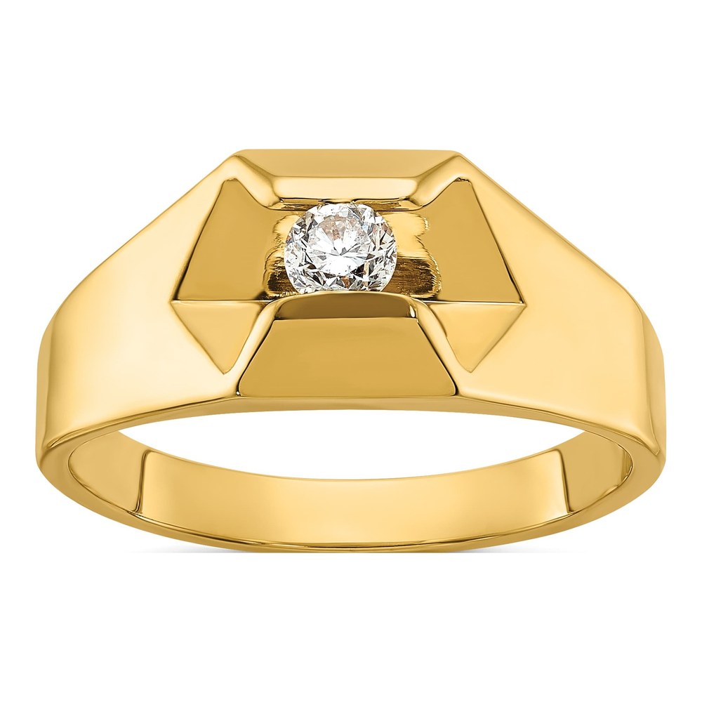 Ib Goodman 14K Mens Polished 1/4 Carat Aa Diamond Ring