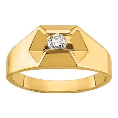 Men's 14K Yellow Gold 1/4 ct tw Diamond Ring