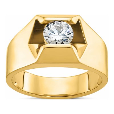 Men's 14K Yellow Gold Diamond Ring Mounting