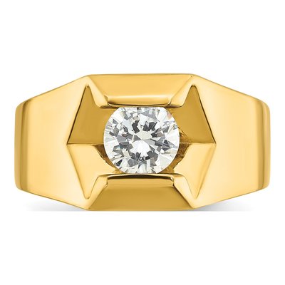 Men's 14K Yellow Gold 1 ct tw Lab-Grown Diamond Ring – view 4