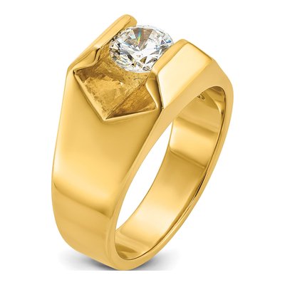 Men's 14K Yellow Gold 1 ct tw Lab-Grown Diamond Ring – view 6
