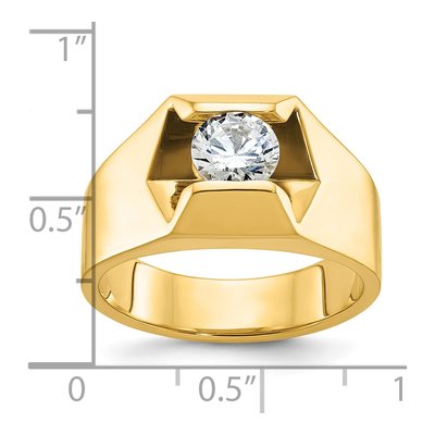Men's 14K Yellow Gold 1 ct tw Lab-Grown Diamond Ring – view 8
