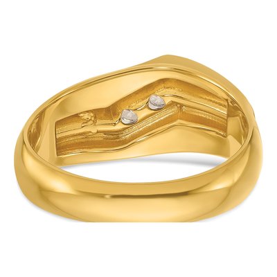 Men's 14K Yellow Gold Diamond Ring Mounting – view 7