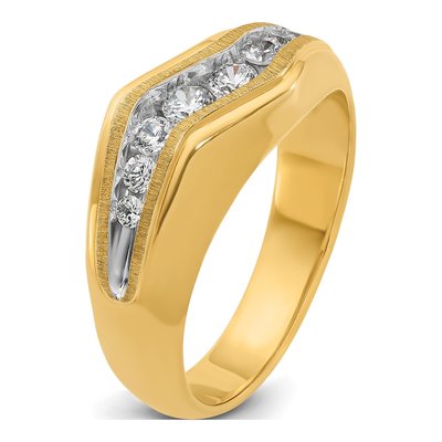 Men's 14K Yellow Gold Diamond Ring Mounting – view 8