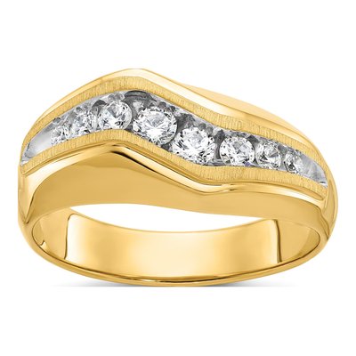Men's 14K Yellow Gold Diamond Ring Mounting