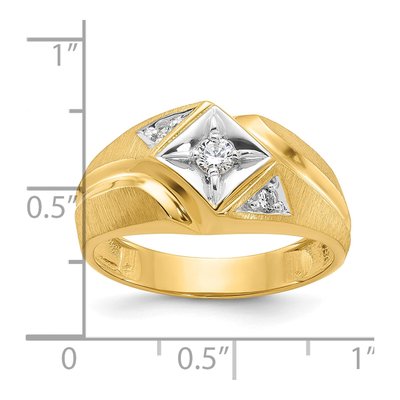 Men's 14K Yellow Gold Diamond Ring Mounting – view 3