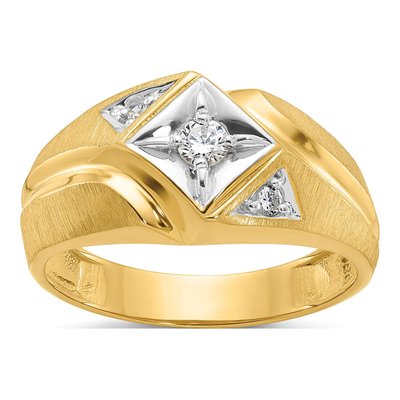 Men's 14K Yellow Gold Diamond Ring Mounting