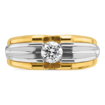 Men's 14K Two-Tone Gold Diamond Ring Mounting – view 7