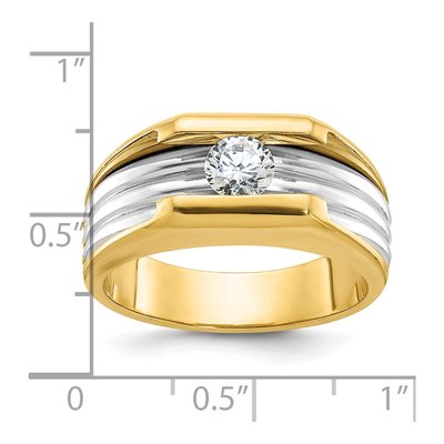 Men's 14K Two-Tone Gold Diamond Ring Mounting – view 3