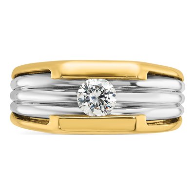 Men's 14K Two-Tone Gold Diamond Ring Mounting – view 6