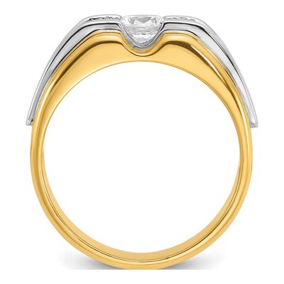 Men's 14K Two-Tone Gold Diamond Ring Mounting – view 2