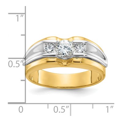 Men's 14K Two-Tone Gold Diamond Ring Mounting – view 3