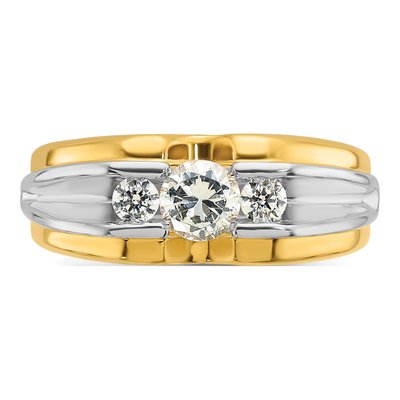 Men's 14K Two-Tone Gold Diamond Ring Mounting – view 6