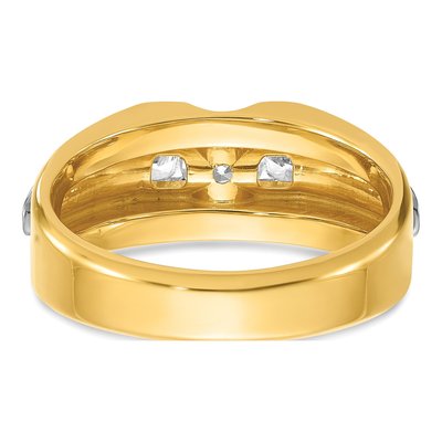 Men's 14K Two-Tone Gold Diamond Ring Mounting – view 7