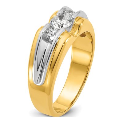 Men's 14K Two-Tone Gold Diamond Ring Mounting – view 8