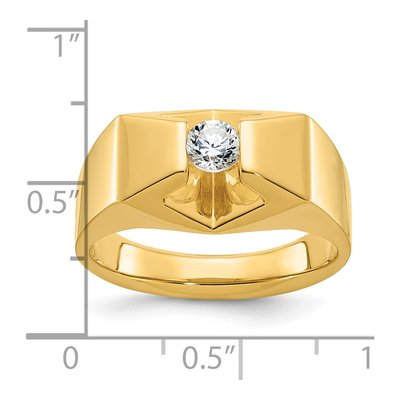 Men's 14K Yellow Gold Diamond Ring Mounting – view 3