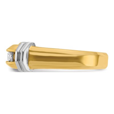 Men's 14K Two-Tone Gold 5-Stone Diamond Ring Mounting – view 5
