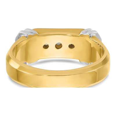Men's 14K Two-Tone Gold 5-Stone Diamond Ring Mounting – view 7