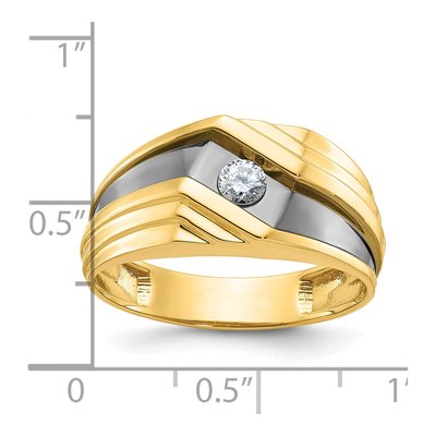 Men's 10K Yellow Gold Diamond Ring Mounting – view 3