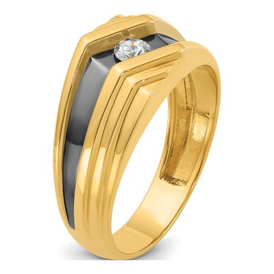 Men's 10K Yellow Gold Diamond Ring Mounting – view 8
