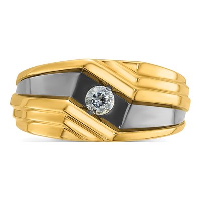 Men's 14K Yellow Gold Diamond Ring Mounting – view 6