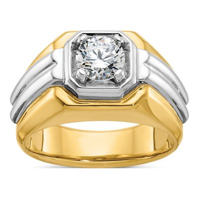 Men's 10K Two-Tone Gold Diamond Ring Mounting