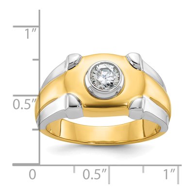 Men's 14K Two-Tone Gold Diamond Ring Mounting – view 3