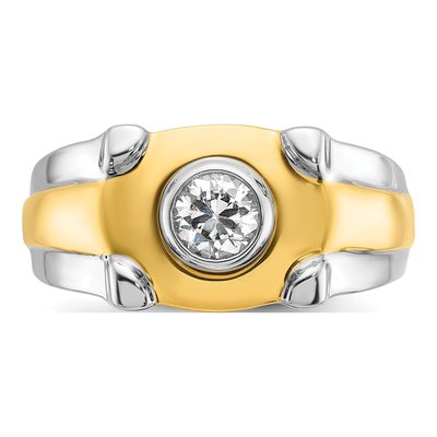 Men's 14K Two-Tone Gold Diamond Ring Mounting – view 6
