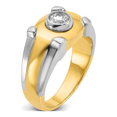Men's 14K Two-Tone Gold Diamond Ring Mounting – view 8