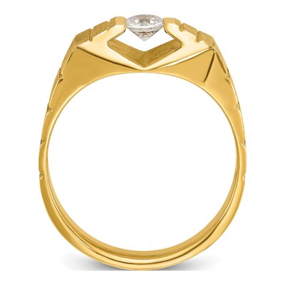 Men's 14K Yellow Gold Diamond Ring Mounting – view 2