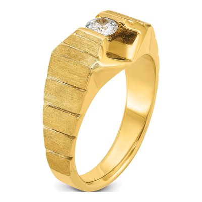 Men's 14K Yellow Gold 1/3 ct tw Diamond Ring – view 8