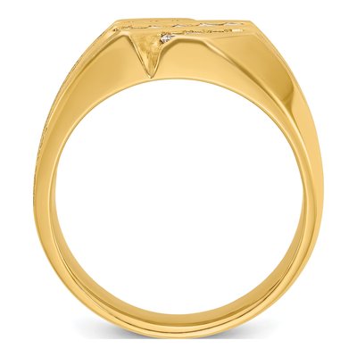 Men's 14K Yellow Gold Diamond Ring Mounting – view 2