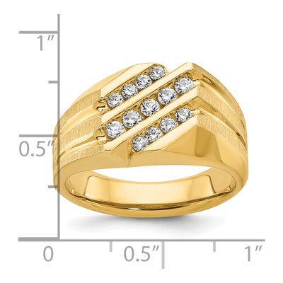 Men's 14K Yellow Gold Diamond Ring Mounting – view 3