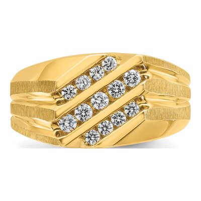 Men's 14K Yellow Gold Diamond Ring Mounting – view 6