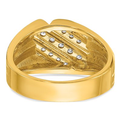 Men's 14K Yellow Gold Diamond Ring Mounting – view 7