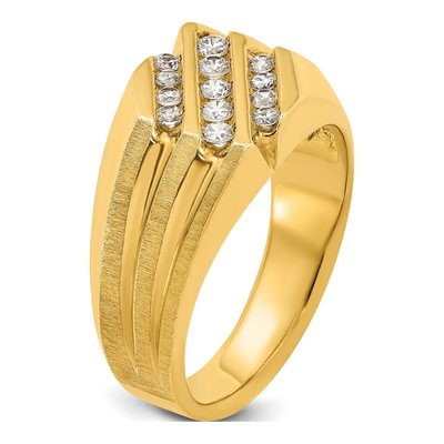 Men's 14K Yellow Gold Diamond Ring Mounting – view 8