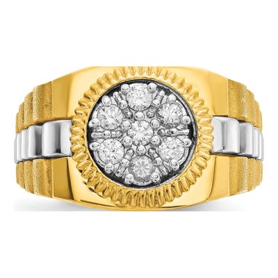 Men's 14K Two-Tone Gold Diamond Ring Mounting – view 4