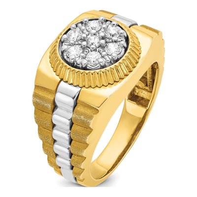 Men's 14K Two-Tone Gold Diamond Ring Mounting – view 6