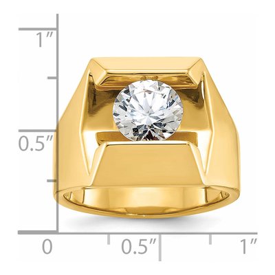 Men's 14K Yellow Gold Diamond Ring Mounting – view 3