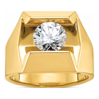Men's 14K Yellow Gold Diamond Ring Mounting