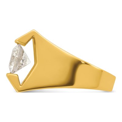 Men's 14K Yellow Gold 2 1/2 ct tw Lab-Grown Diamond Ring – view 3