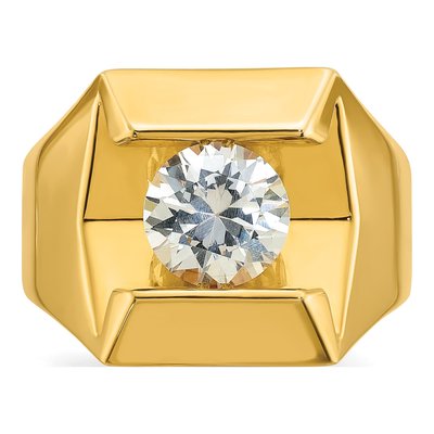 Men's 14K Yellow Gold 2 1/2 ct tw Lab-Grown Diamond Ring – view 4