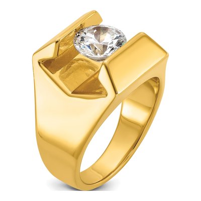 Men's 14K Yellow Gold 2 1/2 ct tw Lab-Grown Diamond Ring – view 6