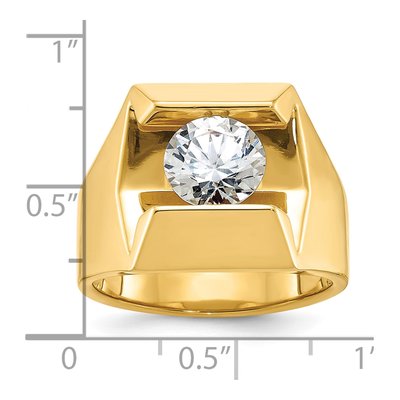 Men's 14K Yellow Gold 2 1/2 ct tw Lab-Grown Diamond Ring – view 8