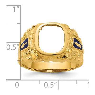 Men's 10K Yellow Gold Masonic Lodge Ring Mounting – view 4